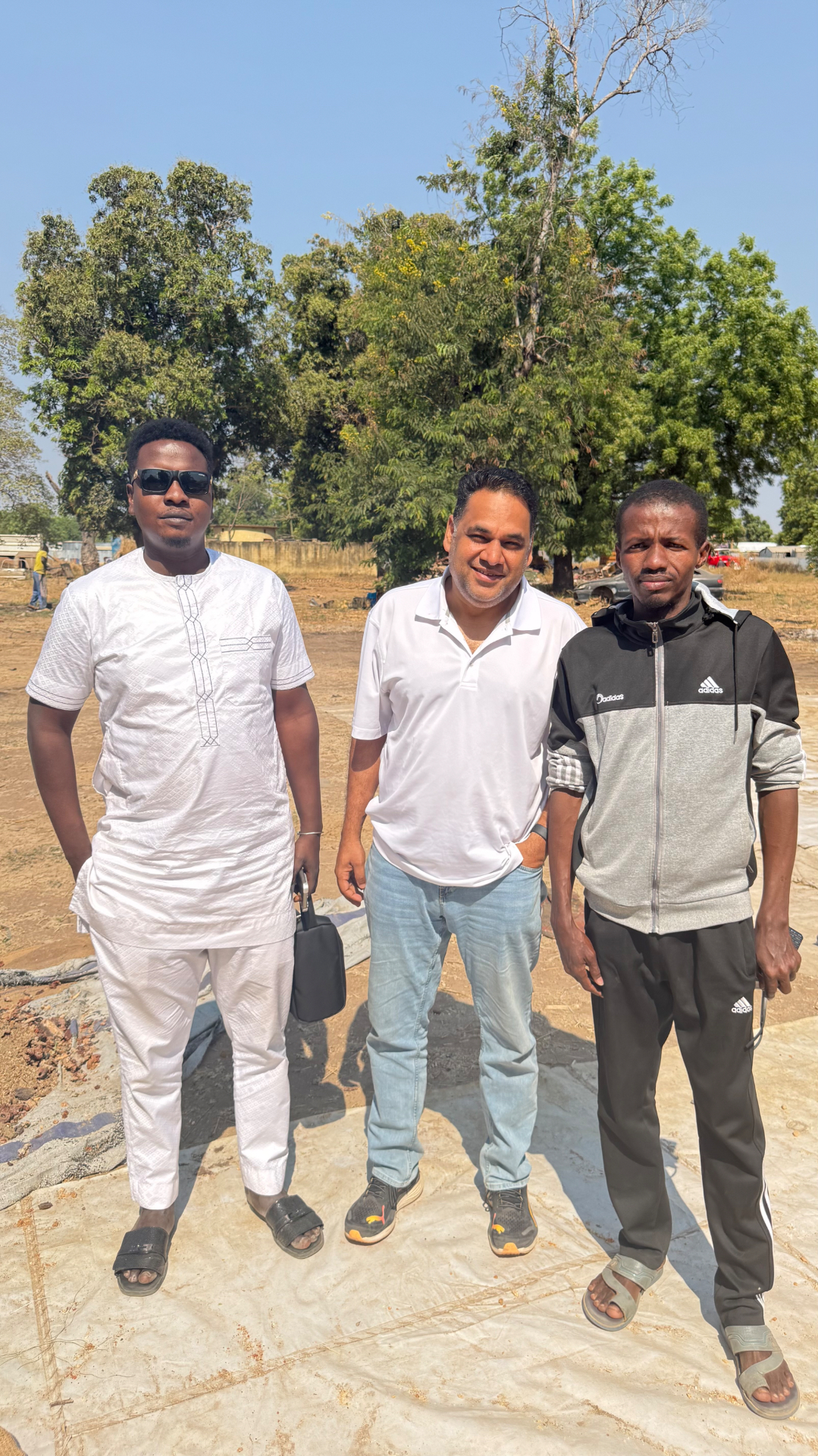 Origin team at a purchase yard in Chad