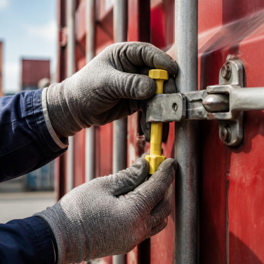 Bolt sealing against container number